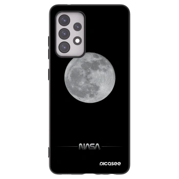 Picasee silikonowe czarne etui na Samsung Galaxy A52 5G A525F - Moon Minimal