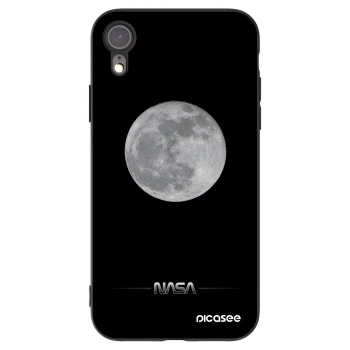 Picasee silikonowe czarne etui na Apple iPhone XR - Moon Minimal