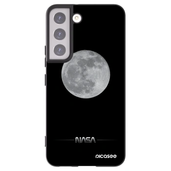 Picasee silikonowe czarne etui na Samsung Galaxy S22 5G - Moon Minimal