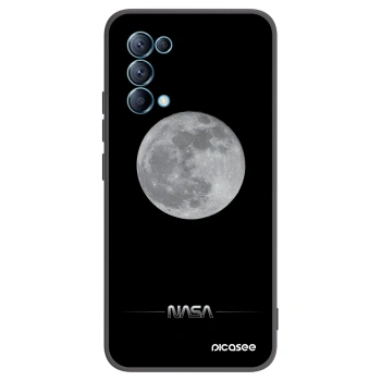 Picasee silikonowe czarne etui na OPPO Reno 5 5G - Moon Minimal