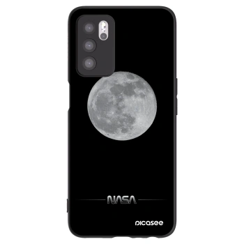 Picasee silikonowe czarne etui na OPPO A16 - Moon Minimal
