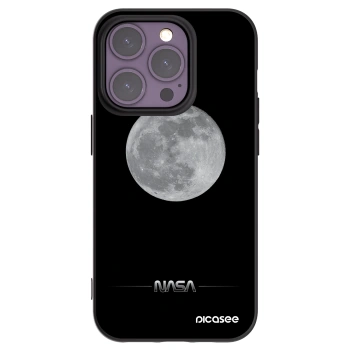 Picasee silikonowe czarne etui na Apple iPhone 14 Pro - Moon Minimal