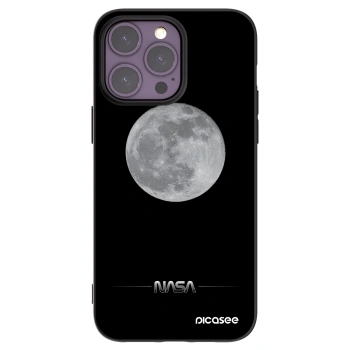 Picasee silikonowe czarne etui na Apple iPhone 14 Pro Max - Moon Minimal