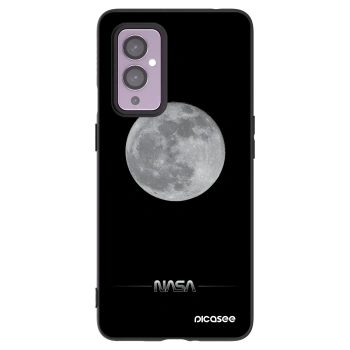 Picasee silikonowe czarne etui na OnePlus 9 - Moon Minimal