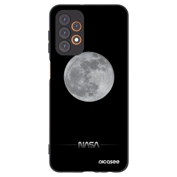 Picasee silikonowe czarne etui na Samsung Galaxy A23 A235F 4G - Moon Minimal
