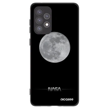 Picasee silikonowe czarne etui na Samsung Galaxy A73 5G - Moon Minimal