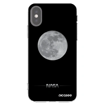 Picasee silikonowe przeźroczyste etui na Apple iPhone X/XS - Moon Minimal