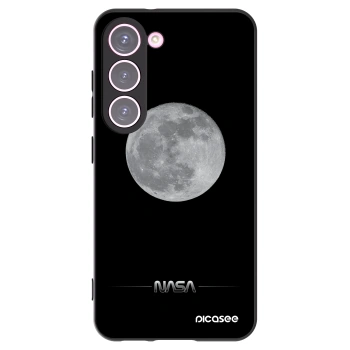 Picasee silikonowe czarne etui na Samsung Galaxy S23 5G - Moon Minimal