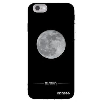 Picasee silikonowe przeźroczyste etui na Apple iPhone 6/6S - Moon Minimal