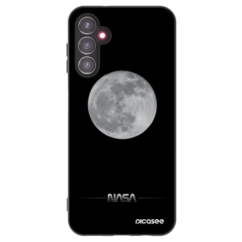 Picasee silikonowe czarne etui na Samsung Galaxy A14 4G A145R - Moon Minimal