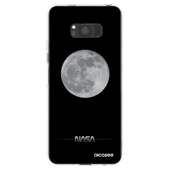 Picasee silikonowe przeźroczyste etui na Samsung Galaxy S8 G950F - Moon Minimal