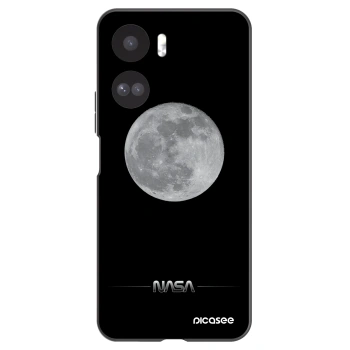 Picasee silikonowe czarne etui na Honor 90 Lite 5G - Moon Minimal