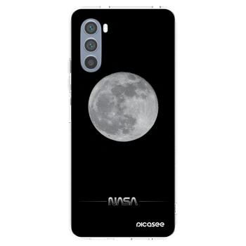 Picasee silikonowe przeźroczyste etui na Motorola Moto G62 - Moon Minimal