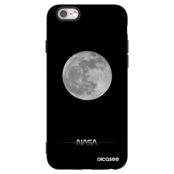 Picasee silikonowe czarne etui na Apple iPhone 6/6S - Moon Minimal