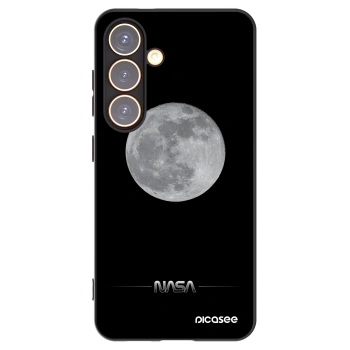 Picasee silikonowe czarne etui na Samsung Galaxy S24 S921B 5G - Moon Minimal