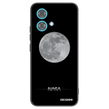 Picasee silikonowe czarne etui na Motorola Edge 40 Neo - Moon Minimal