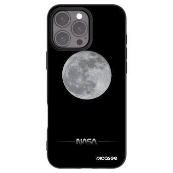 Picasee silikonowe czarne etui na Apple iPhone 16 Pro Max - Moon Minimal