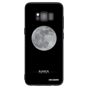 Picasee silikonowe czarne etui na Samsung Galaxy S8 G950F - Moon Minimal
