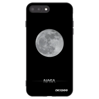 Picasee silikonowe czarne etui na Apple iPhone 8 Plus - Moon Minimal