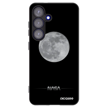 Picasee silikonowe czarne etui na Samsung Galaxy S25 5G - Moon Minimal