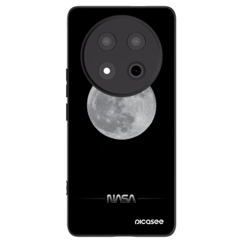 Picasee silikonowe czarne etui na Honor Magic7 Lite 5G - Moon Minimal
