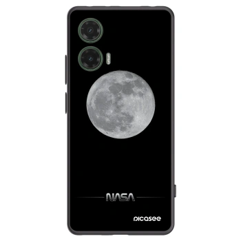 Picasee silikonowe czarne etui na Motorola Moto G35 5G - Moon Minimal