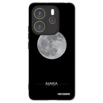 Picasee silikonowe czarne etui na Xiaomi Redmi Note 14 4G - Moon Minimal