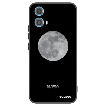 Picasee silikonowe czarne etui na Motorola Moto G34 5G - Moon Minimal