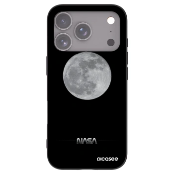 Picasee silikonowe czarne etui na Apple iPhone 17 Pro - Moon Minimal