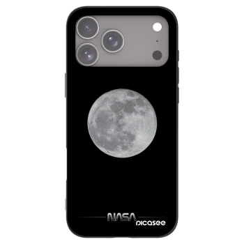 Picasee silikonowe czarne etui na Apple iPhone 17 Pro Max - Moon Minimal