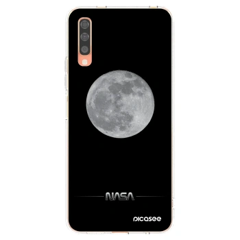 Picasee silikonowe przeźroczyste etui na Samsung Galaxy A70 A705F - Moon Minimal
