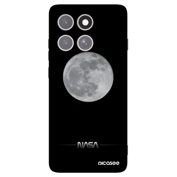 Picasee silikonowe czarne etui na Motorola Edge 60 Pro - Moon Minimal