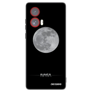 Picasee silikonowe czarne etui na Motorola Edge 50 Fusion - Moon Minimal