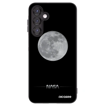 Picasee silikonowe czarne etui na Samsung Galaxy A16 4G - Moon Minimal