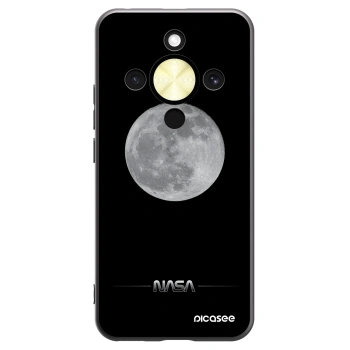 Picasee silikonowe czarne etui na Honor Magic8 Lite 5G - Moon Minimal