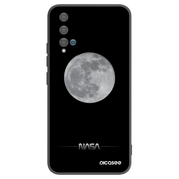 Picasee silikonowe czarne etui na Huawei Nova 5T - Moon Minimal