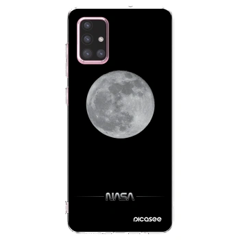 Picasee silikonowe przeźroczyste etui na Samsung Galaxy A71 A715F - Moon Minimal