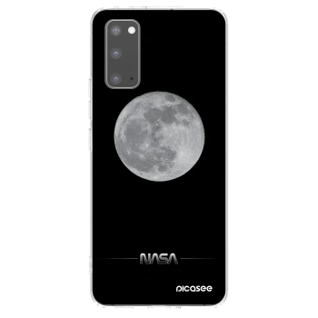 Picasee silikonowe przeźroczyste etui na Samsung Galaxy S20 G980F - Moon Minimal