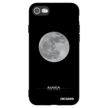 Picasee silikonowe czarne etui na Apple iPhone SE 2020 - Moon Minimal
