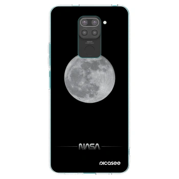 Picasee silikonowe czarne etui na Xiaomi Redmi Note 9 - Moon Minimal