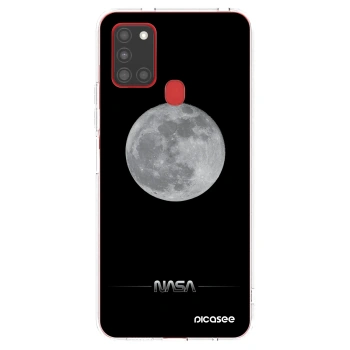 Picasee silikonowe przeźroczyste etui na Samsung Galaxy A21s - Moon Minimal