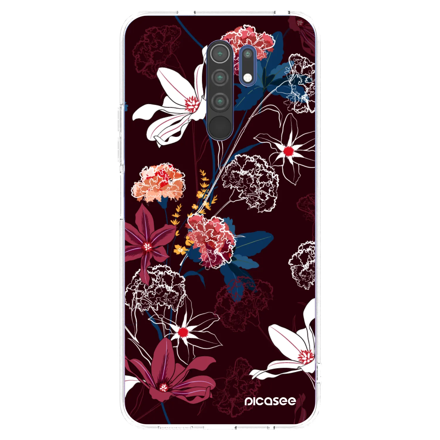 Picasee silikonowe przeźroczyste etui na Xiaomi Redmi 9 - Dark Meadow