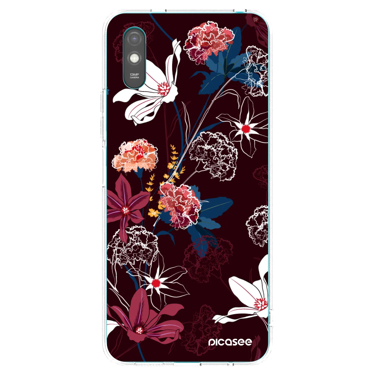 Picasee silikonowe przeźroczyste etui na Xiaomi Redmi 9A - Dark Meadow