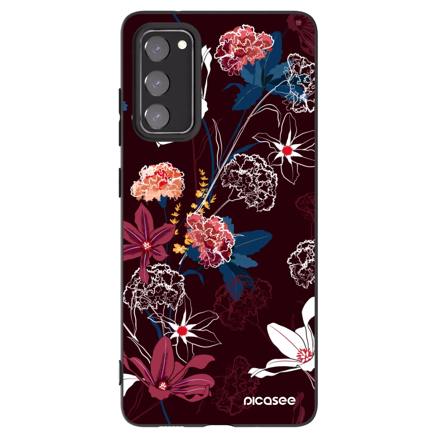 Picasee silikonowe czarne etui na Samsung Galaxy S20 FE - Dark Meadow