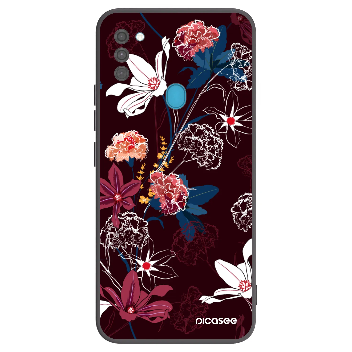 Picasee silikonowe czarne etui na Samsung Galaxy M11 - Dark Meadow