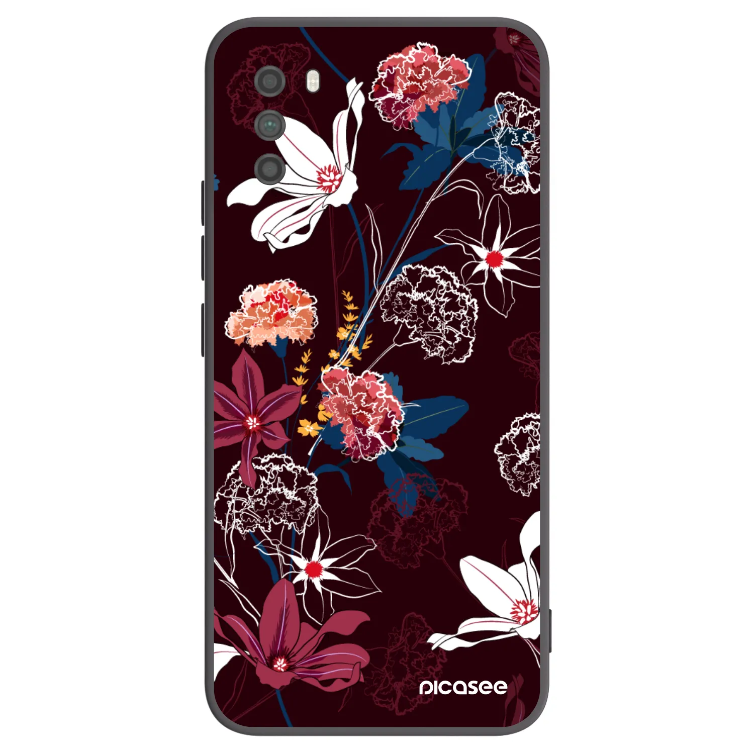 Picasee silikonowe czarne etui na Xiaomi Poco M3 - Dark Meadow