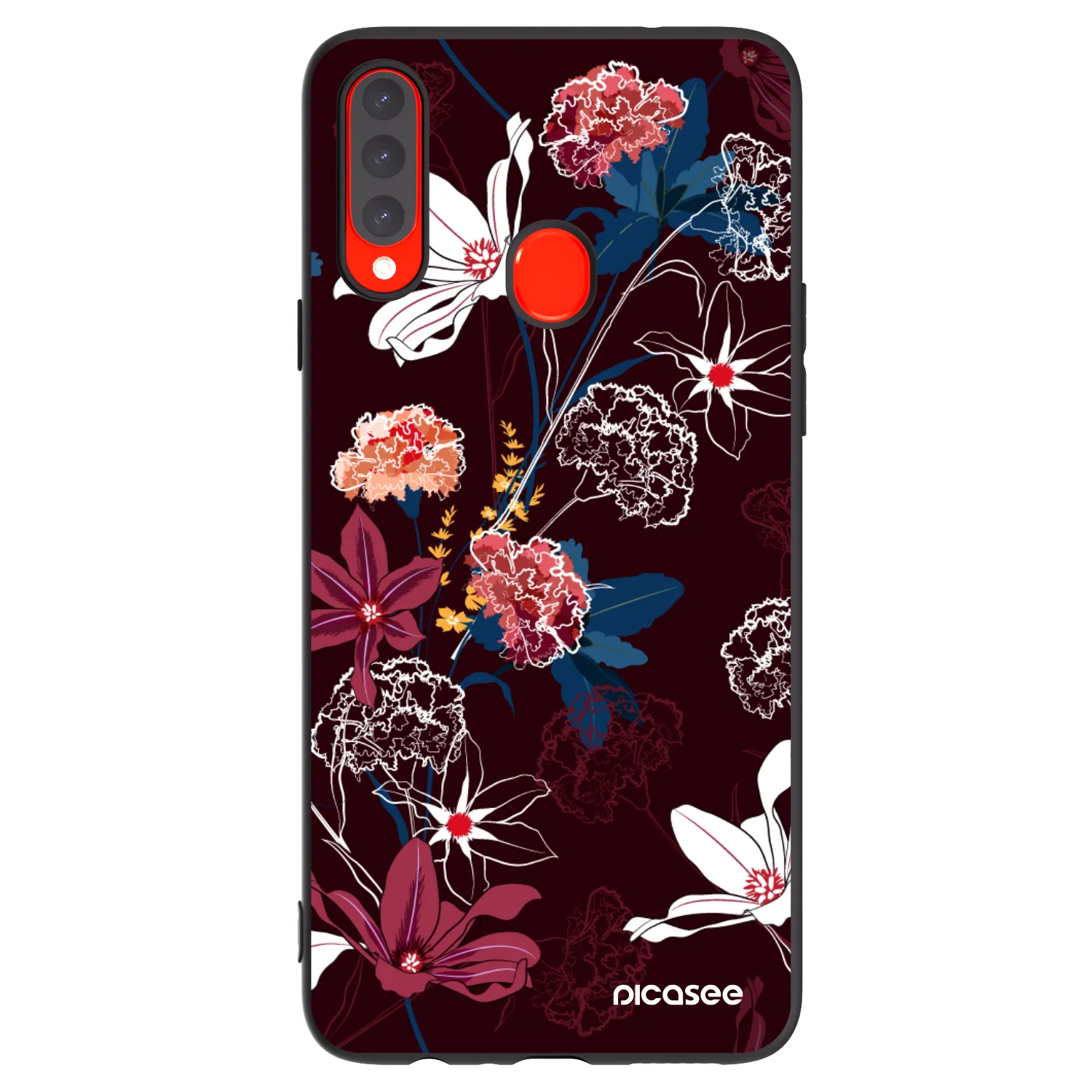 Picasee silikonowe czarne etui na Samsung Galaxy A20s - Dark Meadow
