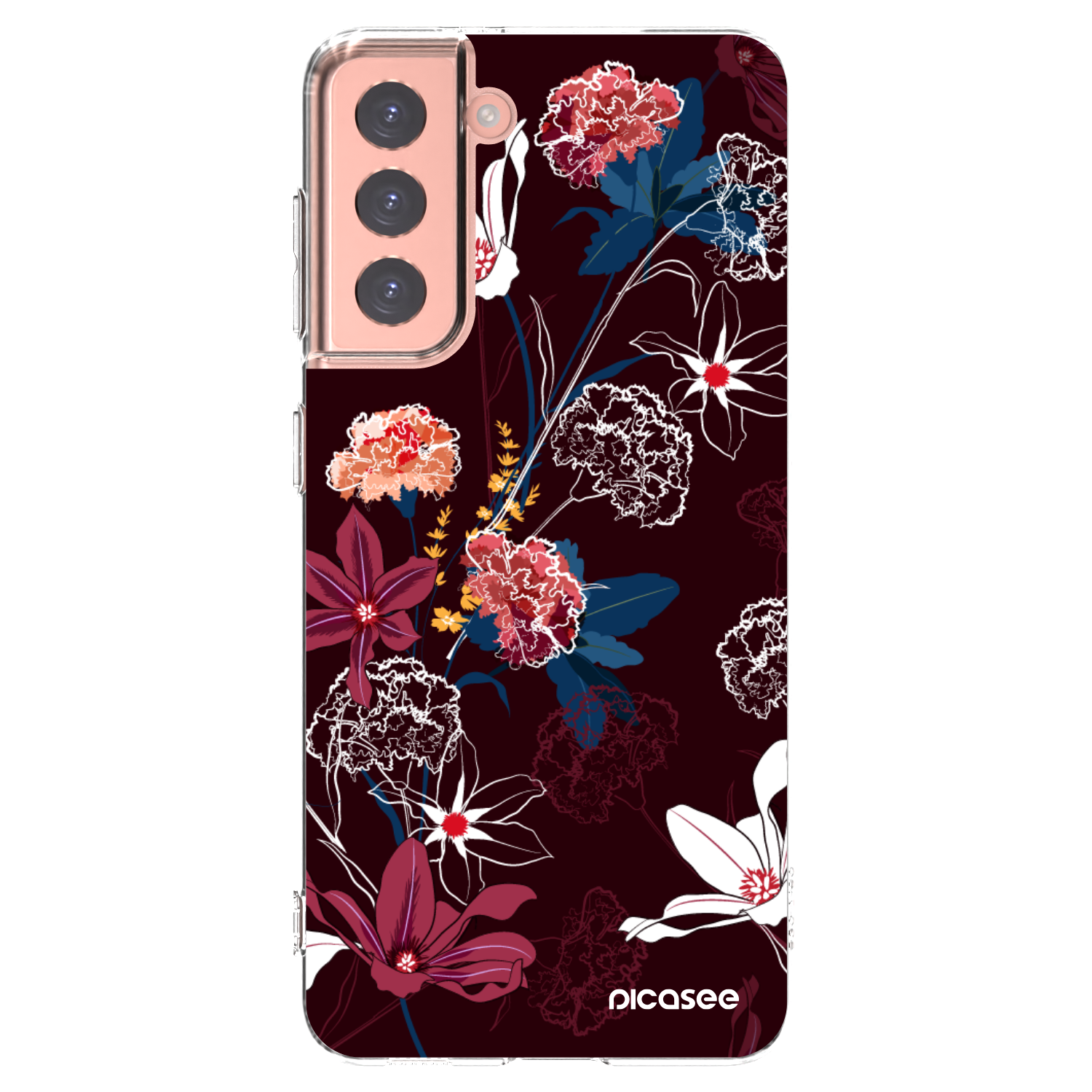 Picasee silikonowe przeźroczyste etui na Samsung Galaxy S21 5G G991B - Dark Meadow