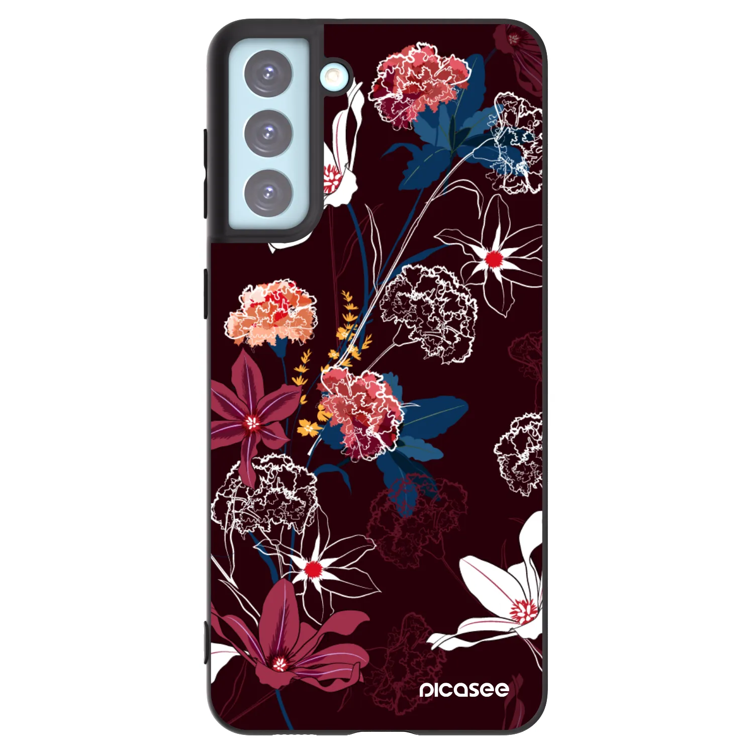 Picasee silikonowe czarne etui na Samsung Galaxy S21+ 5G G996F - Dark Meadow