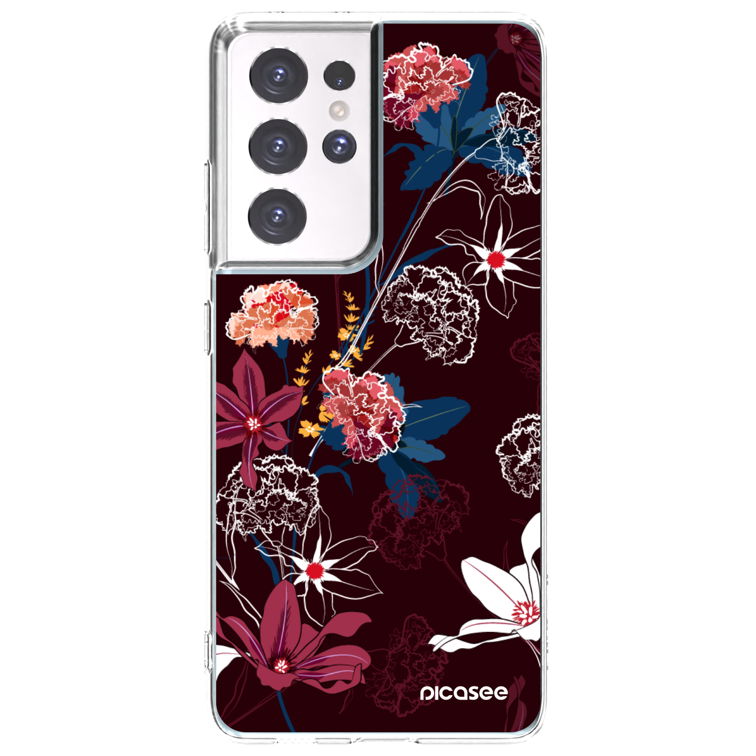 Picasee silikonowe przeźroczyste etui na Samsung Galaxy S21 Ultra 5G G998B - Dark Meadow